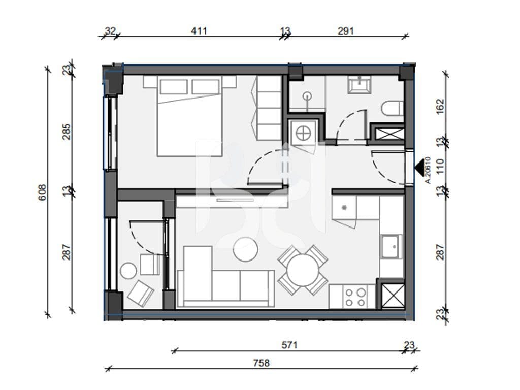 APARTAMENT 1+1 PER SHITJE NE PASKONE RESIDENCE 4