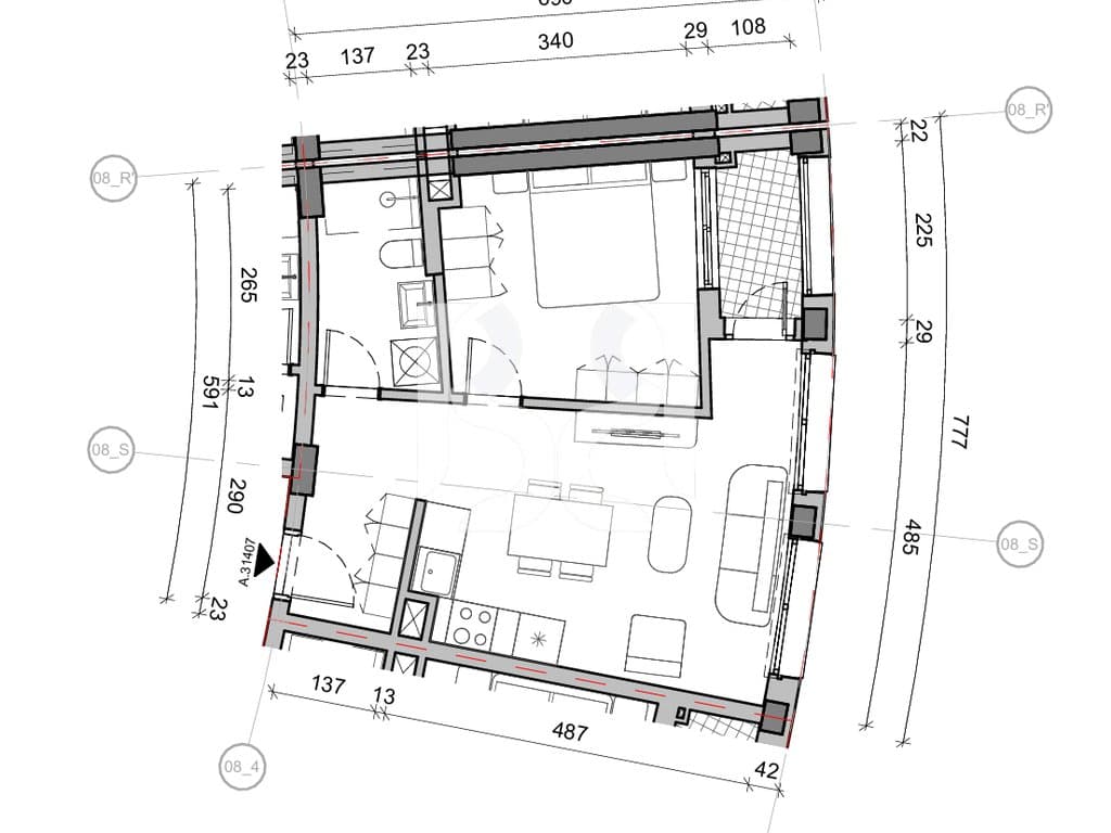 SHITET APARTAMENT 1+1 NE REZIDENCA BALLADA LIQENI I FARKES 3