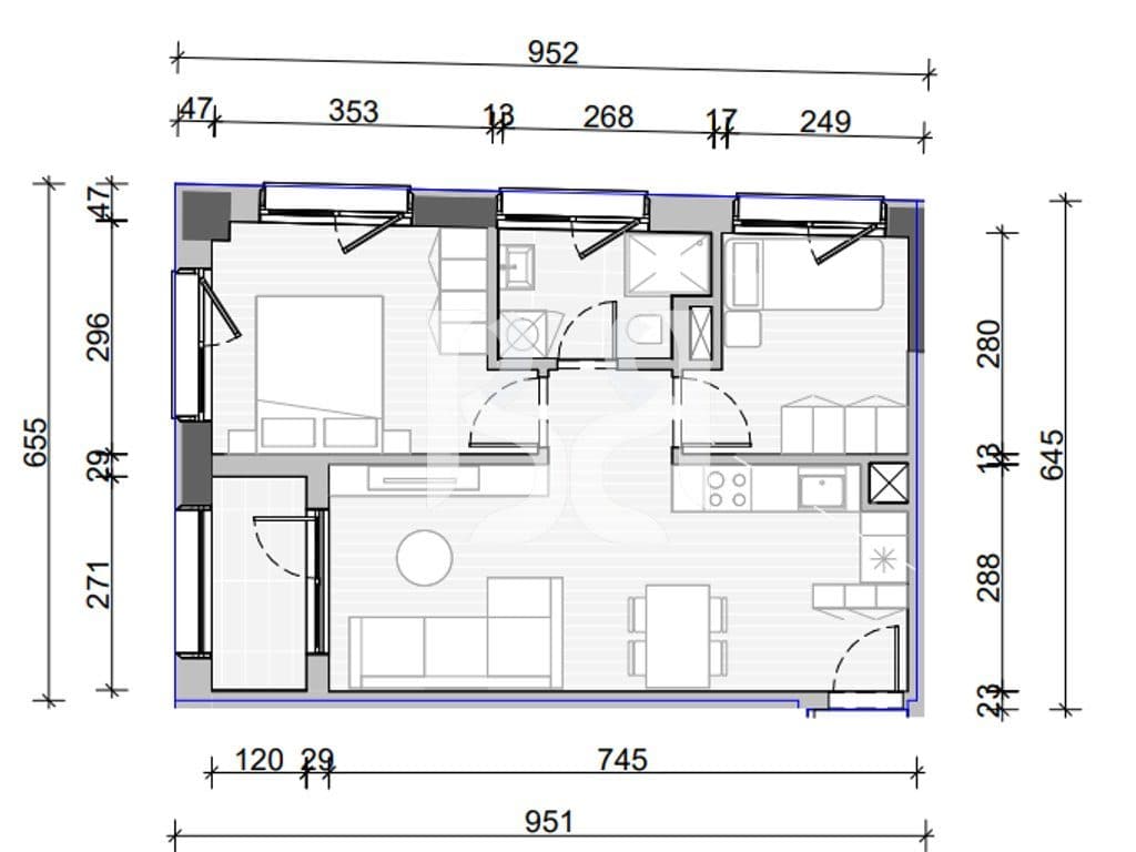 APARTAMENT 1+1 PER SHITJE NE NAYA RESIDENCE 3