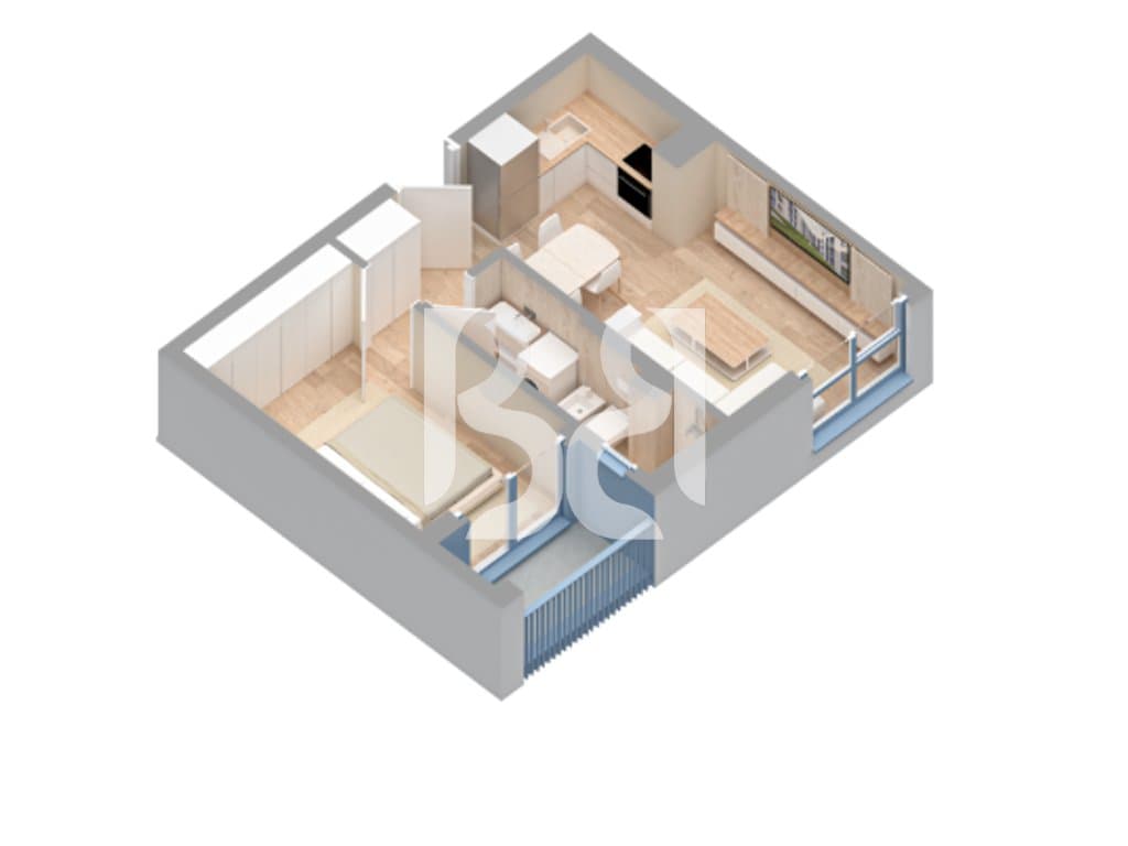 SHITET APARTAMENT 1+1+BALLKON NE REZIDENCEN OXA TIRANE 4