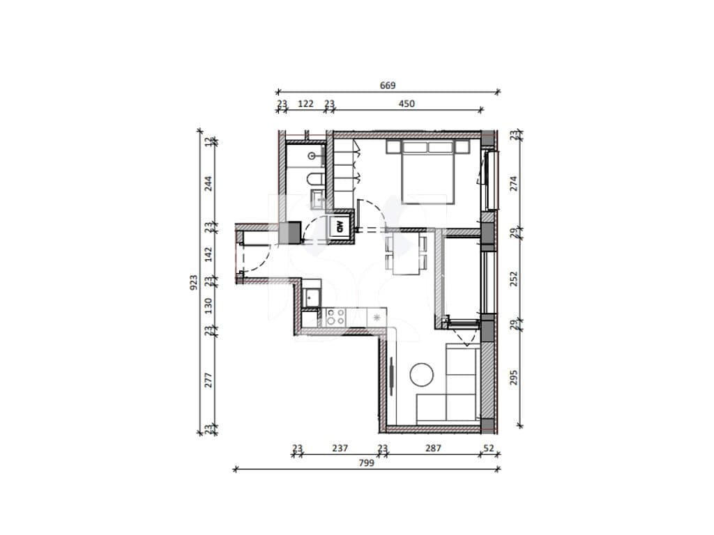 SHITET ME KREDI APARTAMENTI 1+1 REZIDENCA KADIU 3