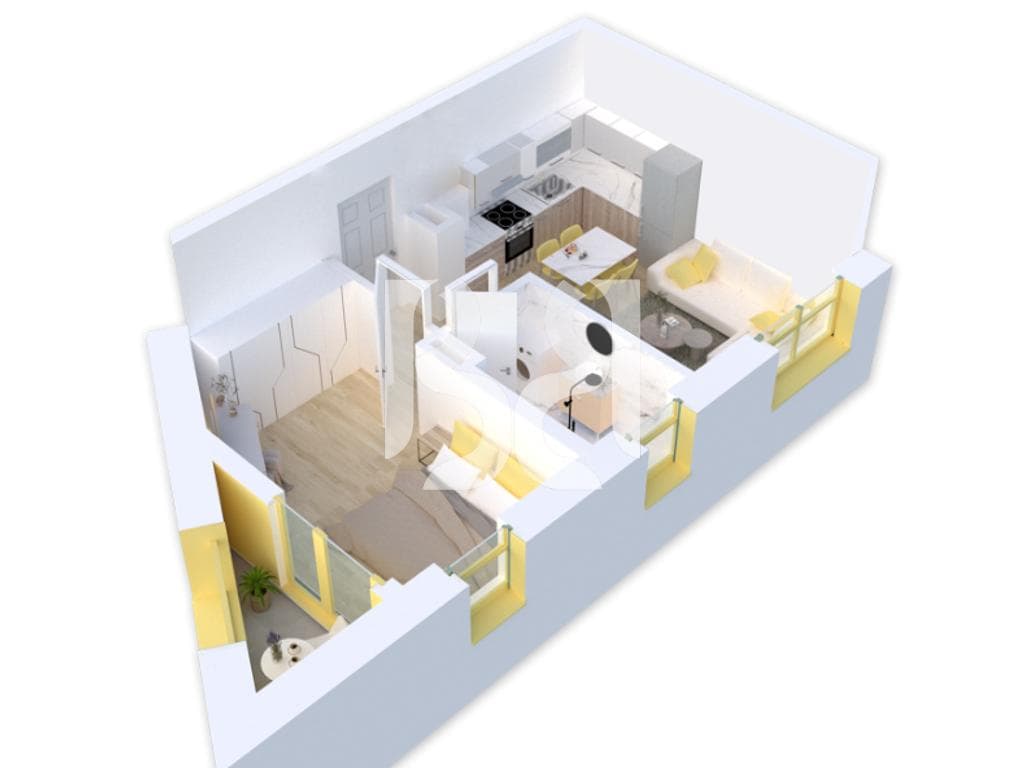 SHITET ME KREDI APARTAMENT 1+1 REZIDENCA KADIU 2