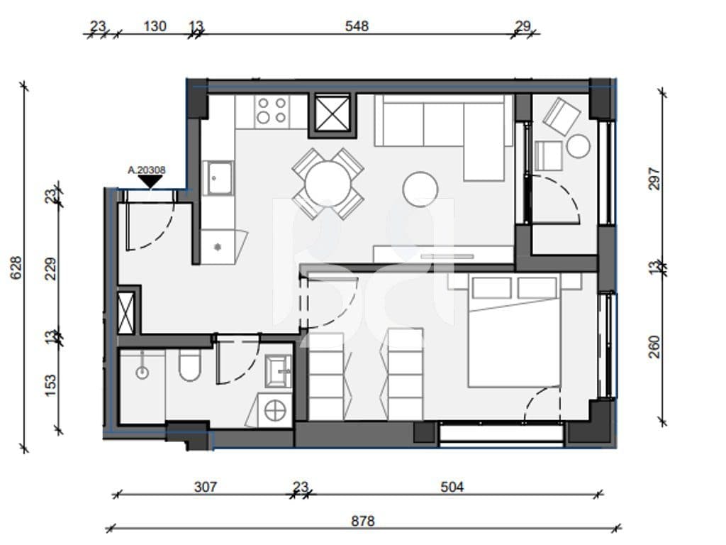 APARTAMENT 1+1 PER SHITJE NE PASKONE RESIDENCE 4