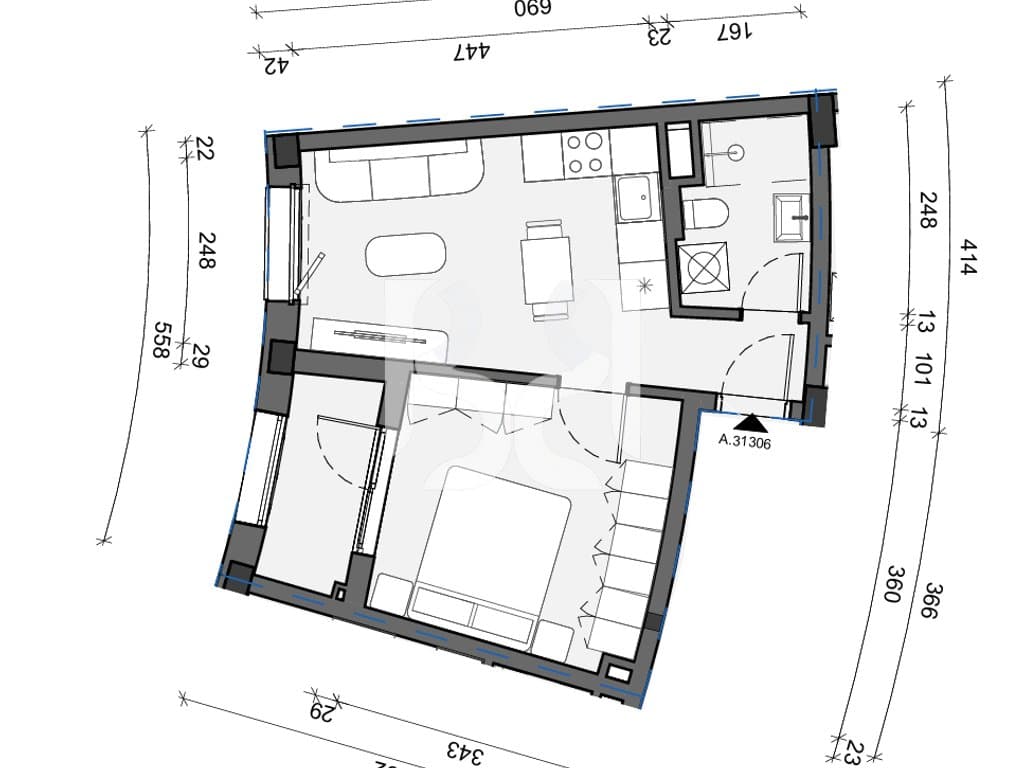 SHITET APARTAMENT 1+1 NE REZIDENCA BALLADA LIQENI I FARKES 3