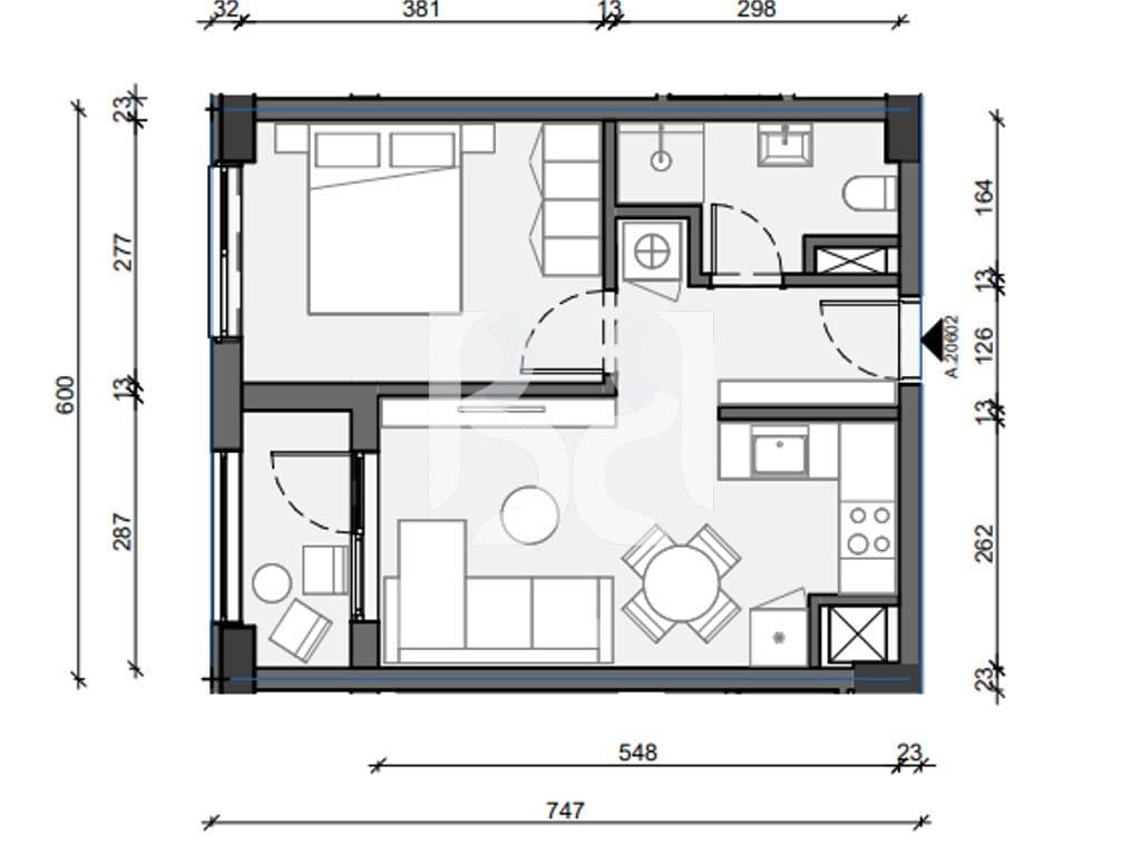 APARTAMENT 1+1 PER SHITJE NE PASKONE RESIDENCE, PASKONE 3