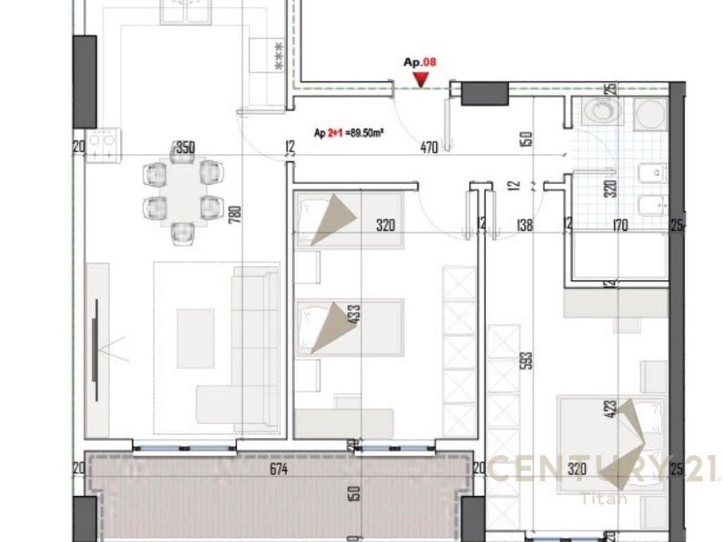 SHITET APARTAMENT 2+1 – PASKUQAN, BUZE RRUGE KRYESORE 3