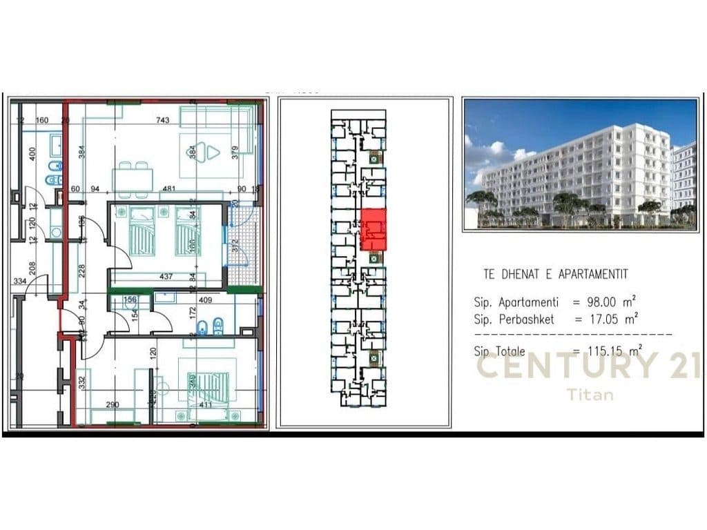 Apartament 2+1 per shitje ne Kamez 4