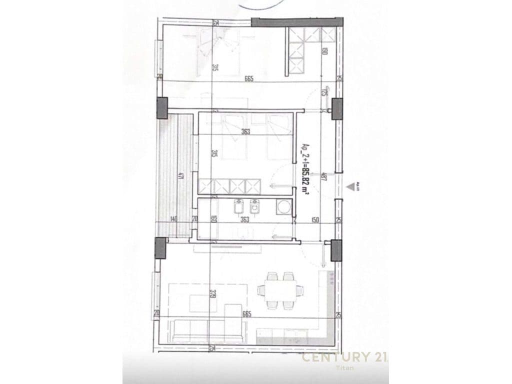 Apartament 2+1+2🅿️ ne shitje ne kat te fundit Paskuqan. 3