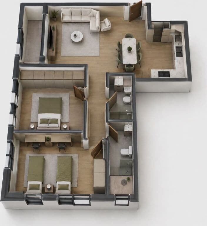Në shitje, Apartament 2+1+2 ART NË KATËR, Xhamlliku, Tiranë 1