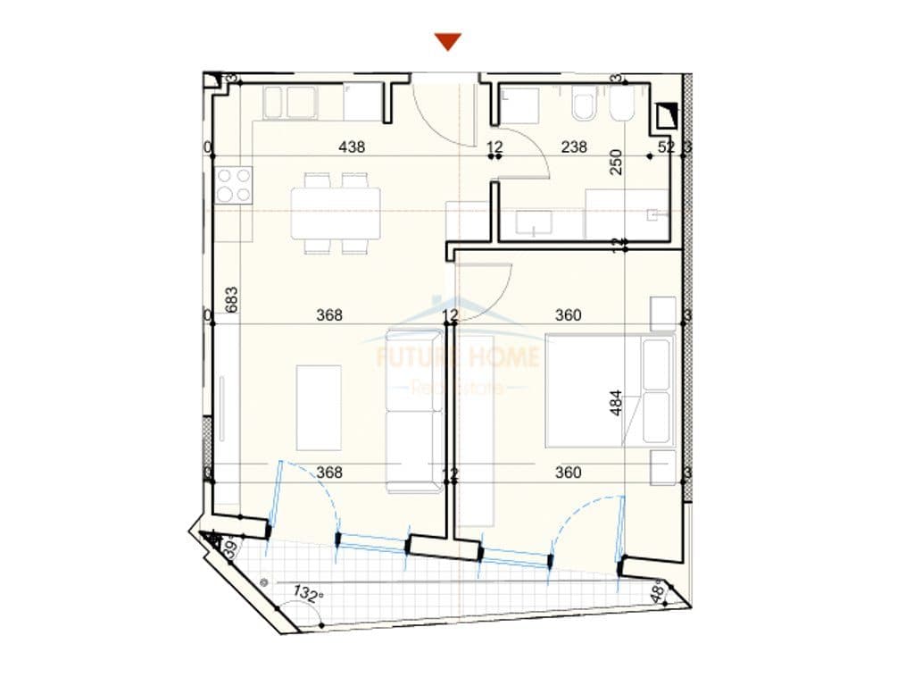 Shitet, Apartament 1+1 Tek Liqeni i Thatë, Tirane.