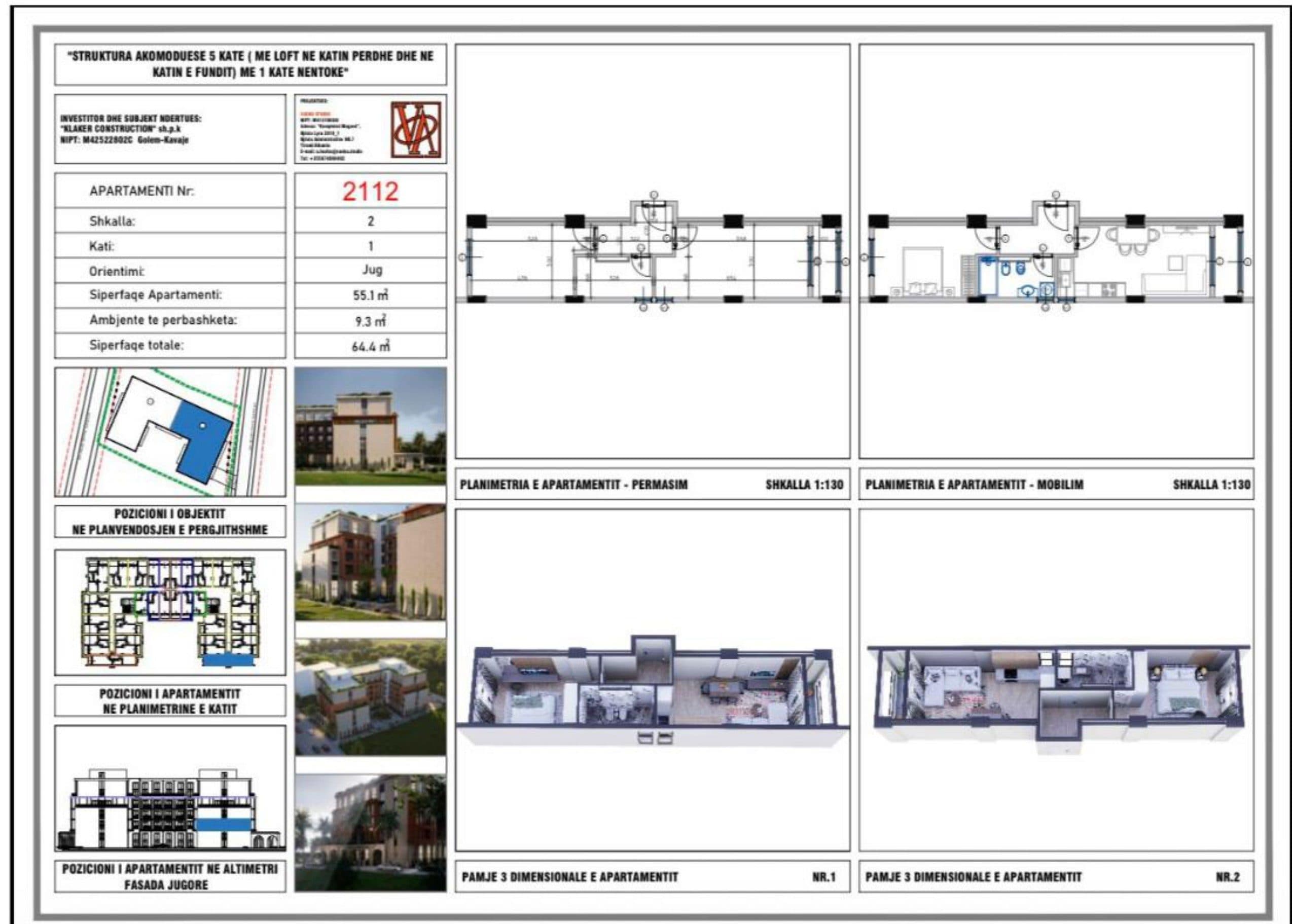 SHITET APARTAMENT 1+1 NË GOLEM, KAVAJË – HESTIA RESIDENCE 2