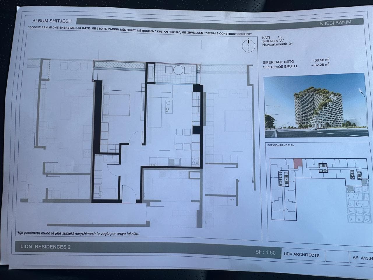 APARTAMENT 1+1 TEK REZIDENCA “LION 2” NE TIRANE 2