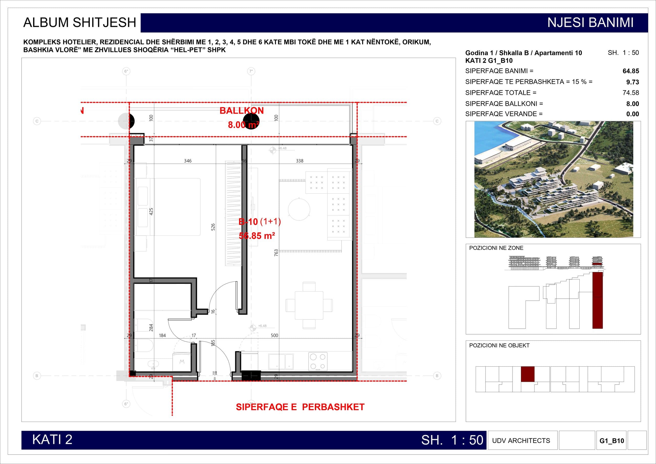 APARTAMENT 1+1 NE REZIDENCEN „THE VERDANT TERRACES”, ORIKUM 2