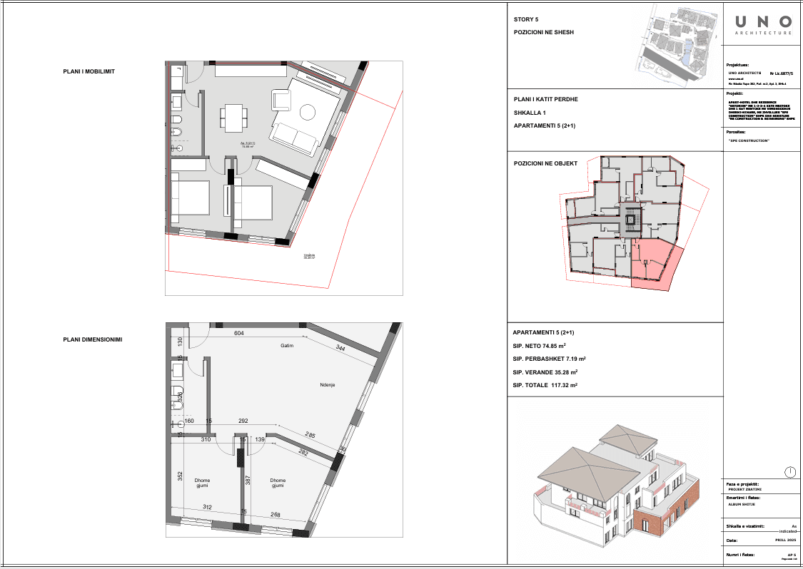 SHITET APARTAMENT 2+1 NË 6STORIES 2