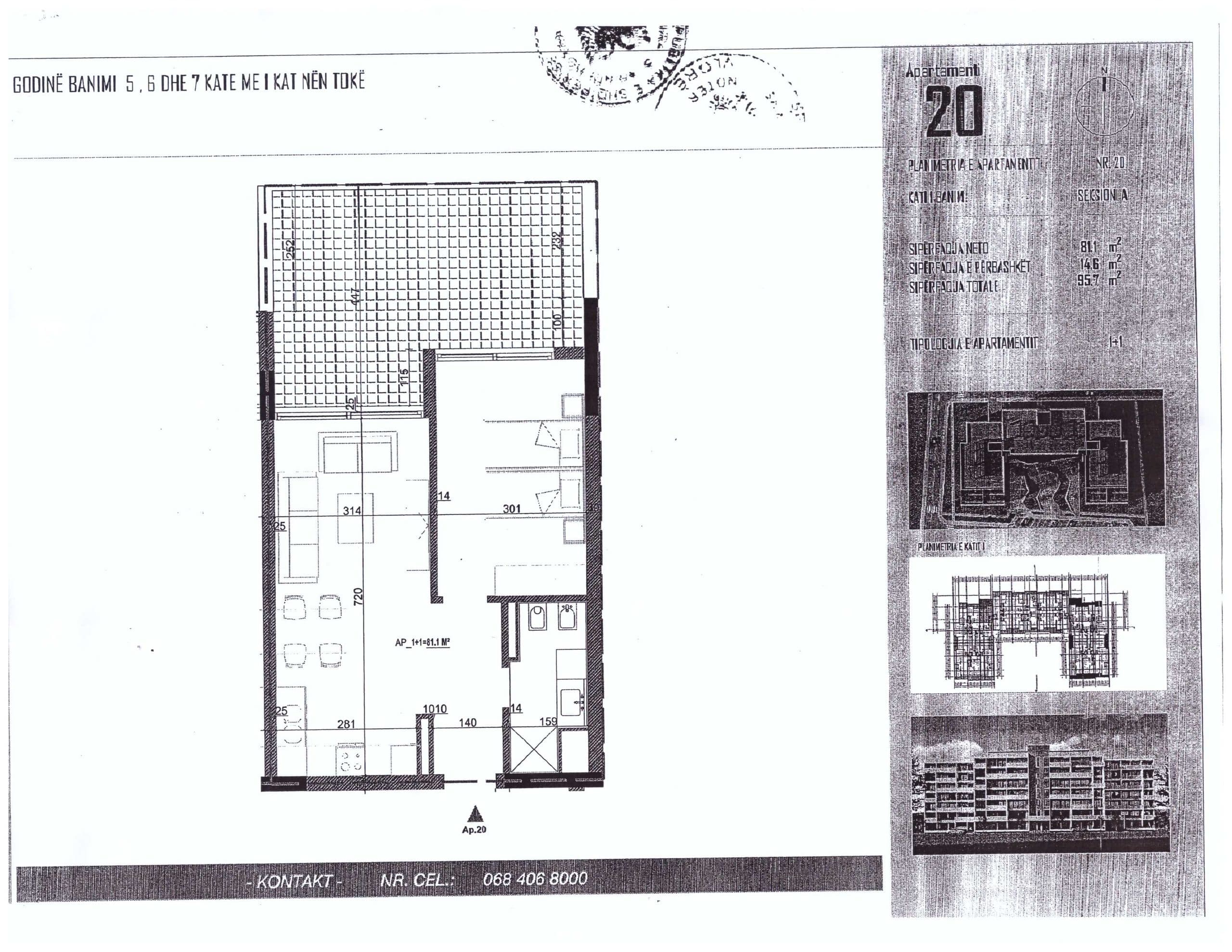 SHITET APARTAMENT 1+1 1350 EURO/M2 NE ORIKUM, VLORE 2