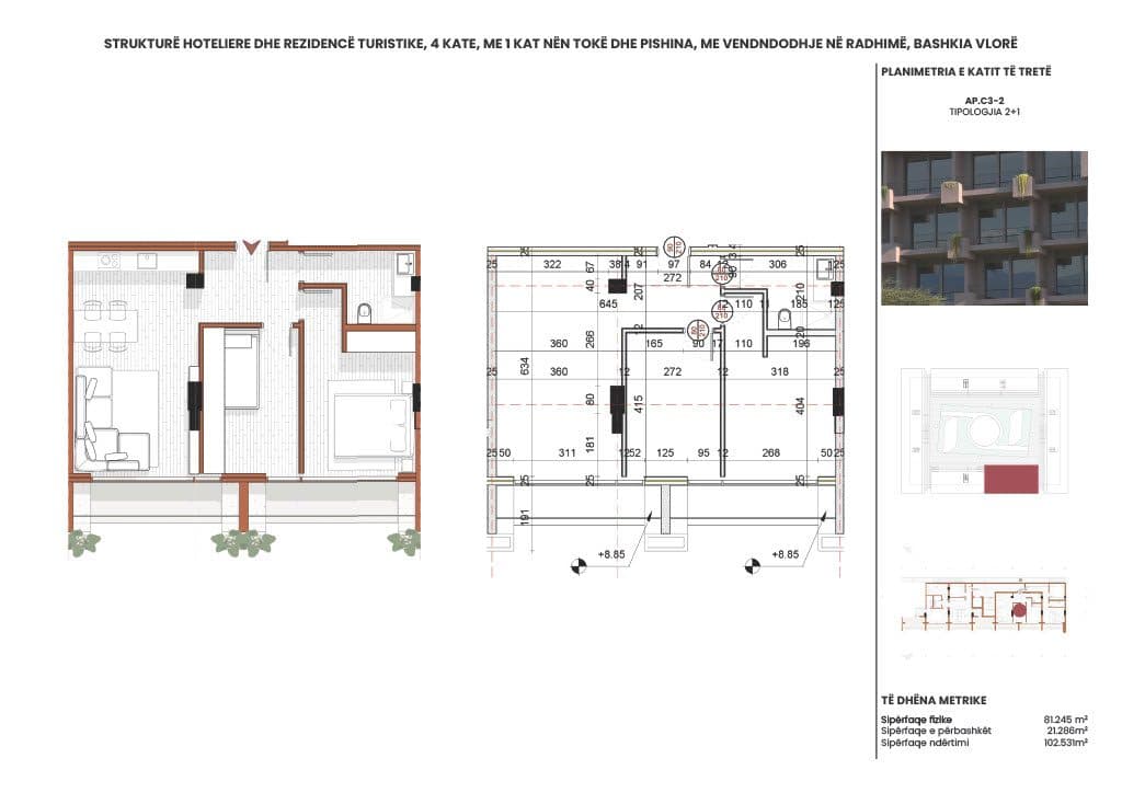 APARTAMENT 2+1 - RADHIMA RING RESIDENCE – KU JETA NGADALËSOHET DHE FILLON QETËSIA 2