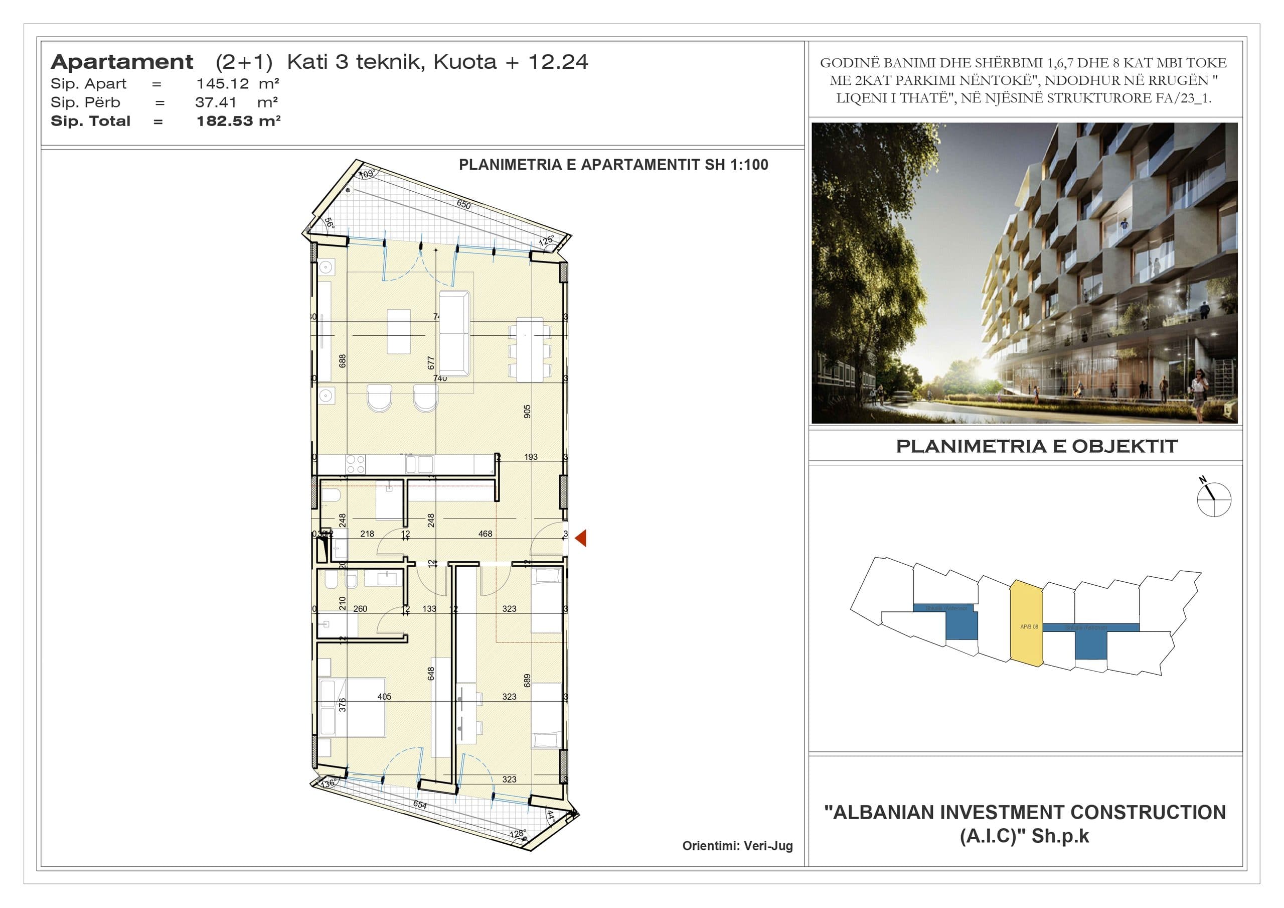SHITET APARTAMENT 2+1+2 NË “GRADIENT CENTER RESIDENCE” 2