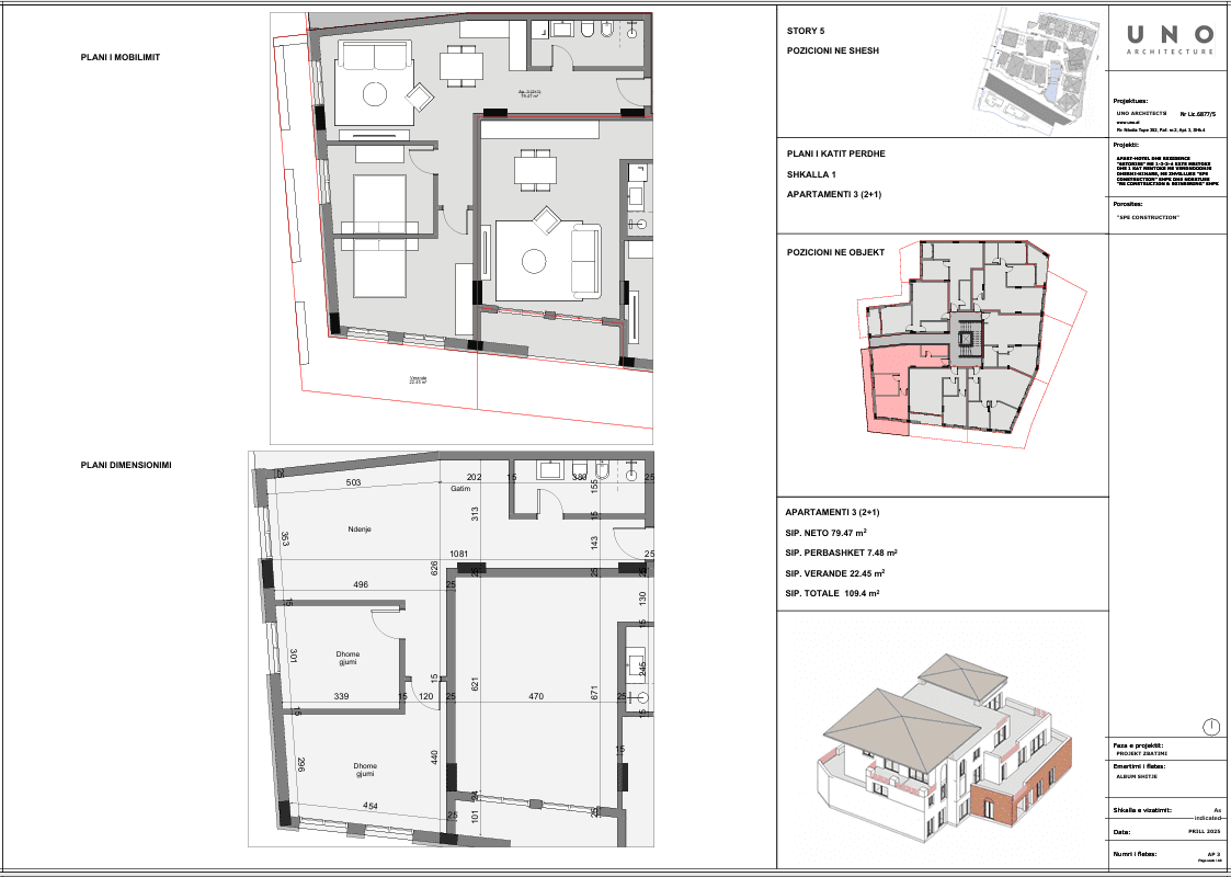 SHITET APARTAMENT 2+1 NË 6STORIES 2