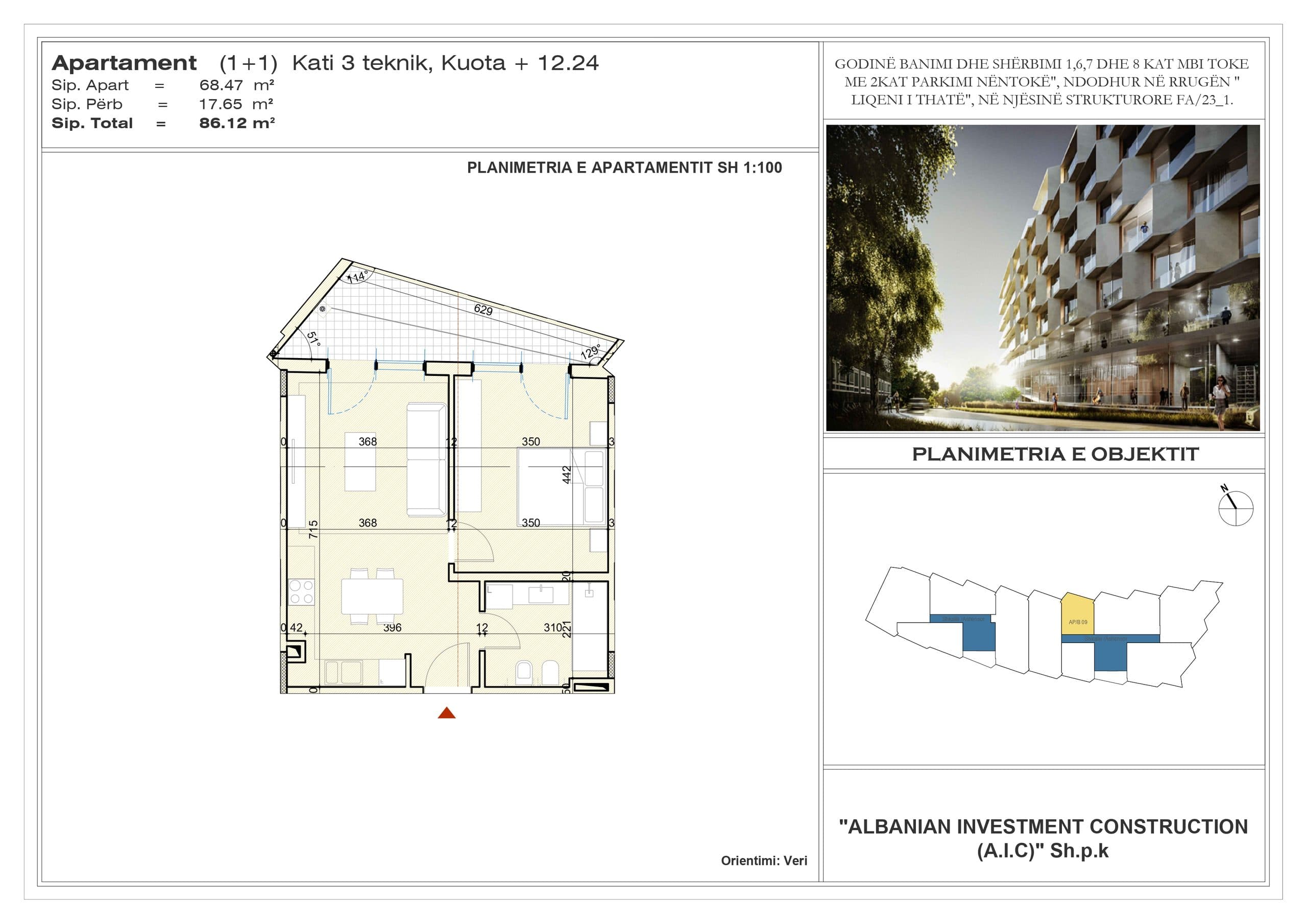 SHITET APARTAMENT 1+1 NË “GRADIENT CENTER RESIDENCE” 2