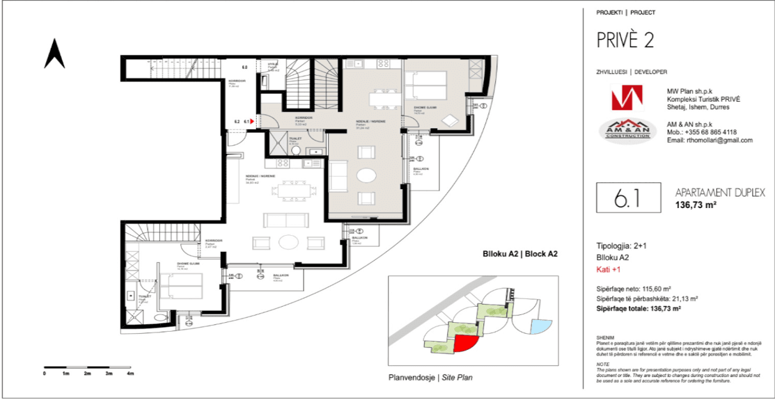 SHITET DUPLEKS 2+1+2 – KOMPLEKSI PRIVÉ 2, KEPI I RODONIT, DURRËS 2