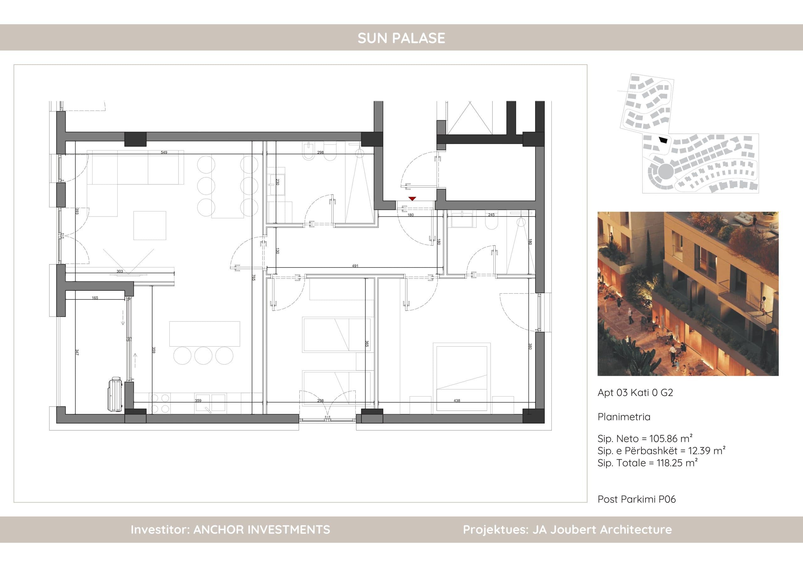 APARTAMENT 2+1+2 | SUN PALASË, KU MESDHEU BËHET SHTËPI 3