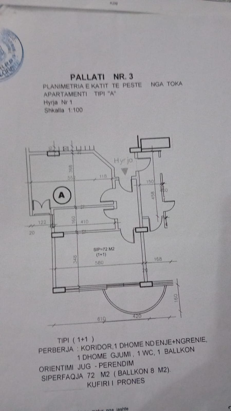 SHITET APARTAMENT 1+1 NE LUNGOMARE, VLORE 2