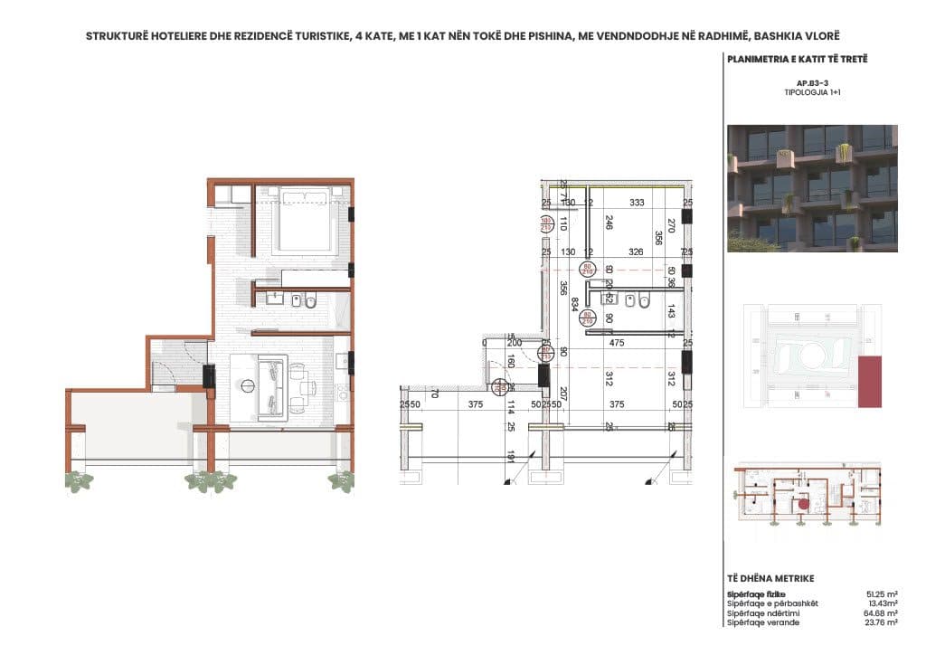 APARTAMENT 1+1 - RADHIMA RING RESIDENCE – KU JETA NGADALËSOHET DHE FILLON QETËSIA 2