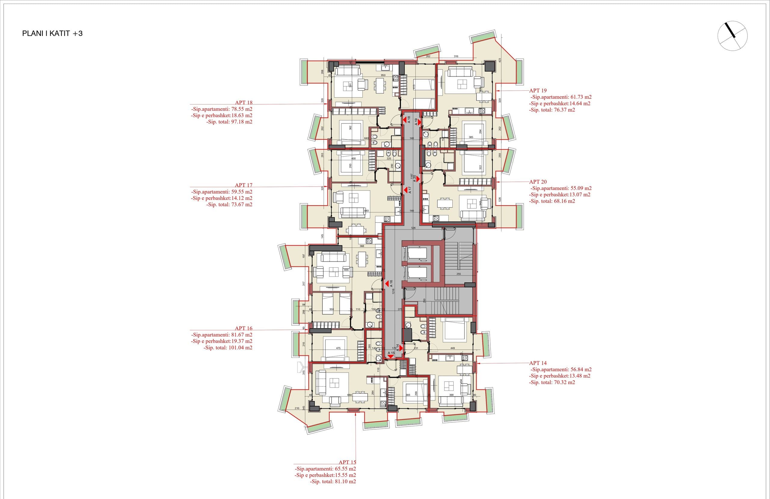 APARTAMENT 2+1 – PAMJE BALLORE DETI NE REZIDENCEN “THE LEAVES”, VLORE 3