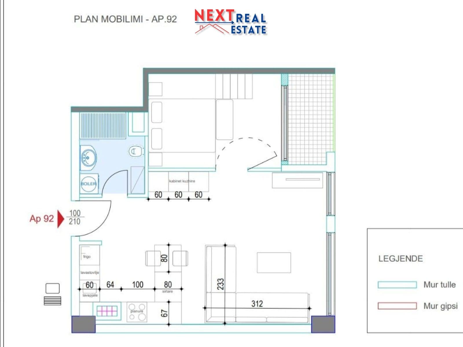 SHITET APARTAMENT 1+1 NE QENDER TE TIRANES, PRANE SHESHIT SKENDERBEJ 2