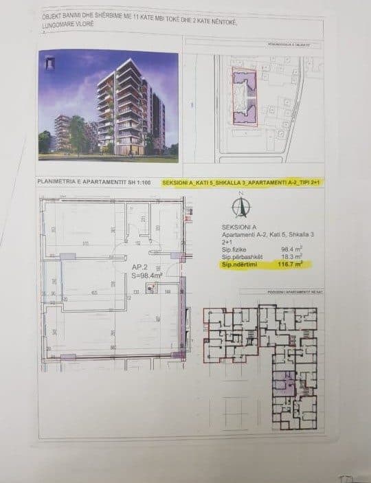 APARTAMENT 2+1 ME PAMJE BALLORE DETI NE REZIDENCEN “POSEIDON”, VLORE 2
