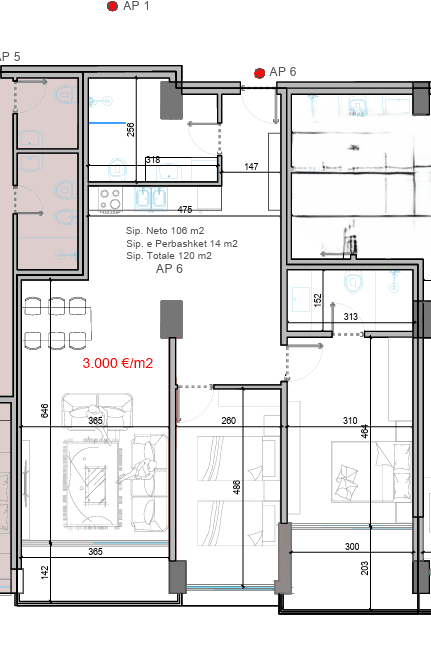 APARTAMENT 2+1+2 ME PAMJE ANËSORE DETI NË “TWIN RESORT”, RADHIMË 2