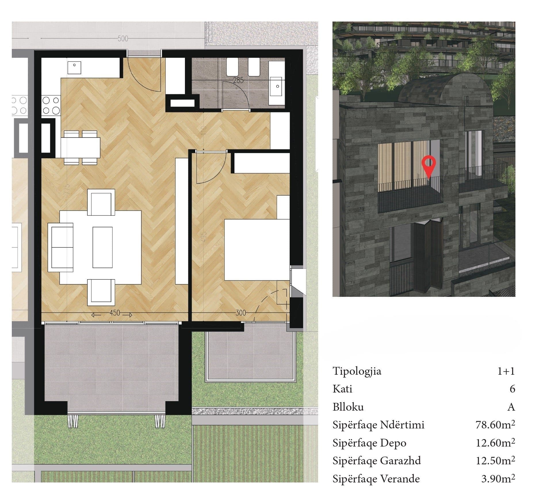 APARTAMENT 1+1 NE GREEN COAST VILLAGE 2