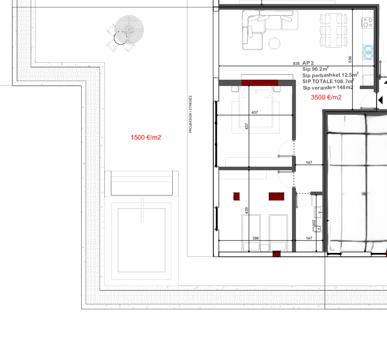 PENTHOUSE 2+1 ME PAMJE DETI NË “TWIN RESORT”, RADHIMË 2