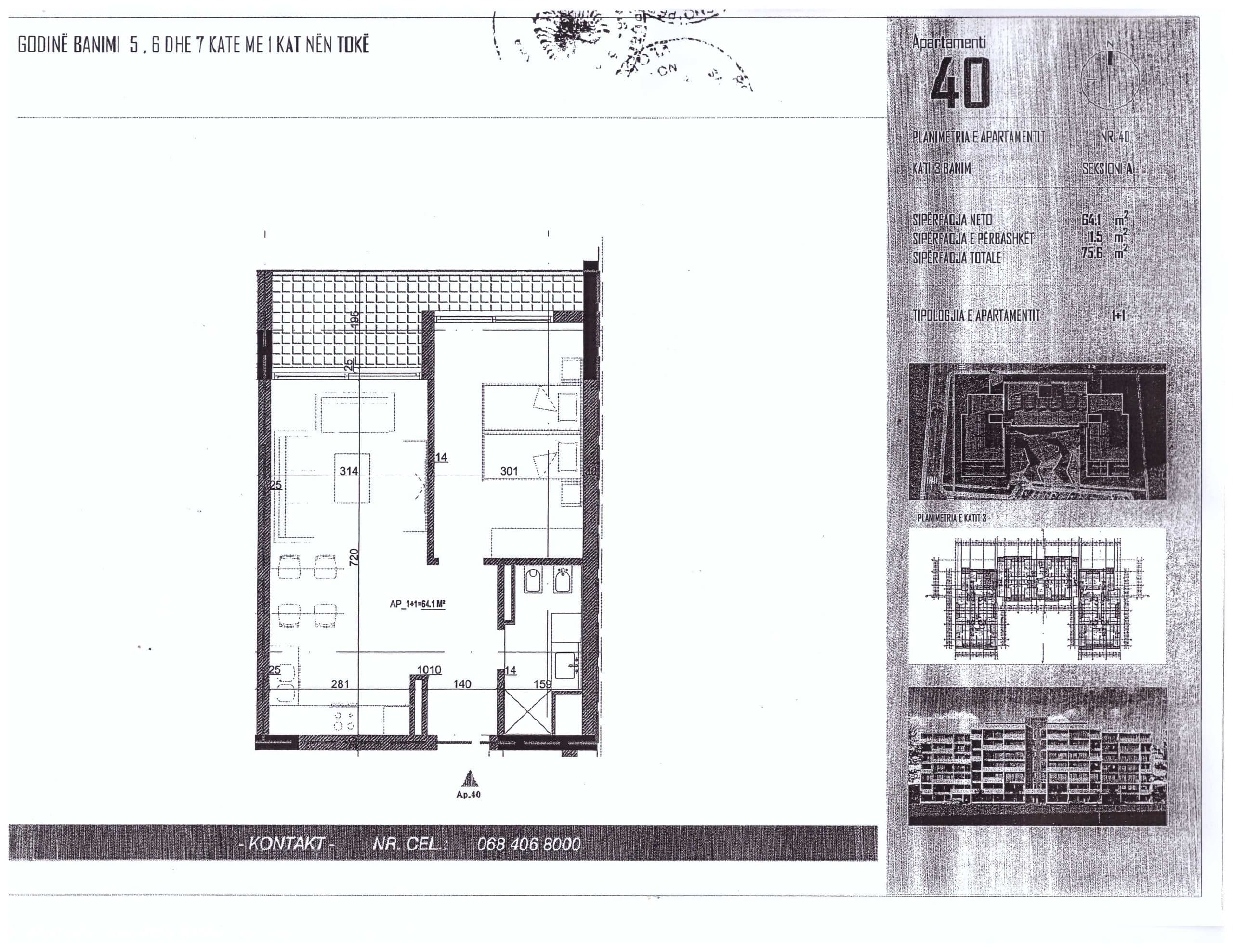 SHITET APARTAMENT 1+1 - 1270 EURO/M2 NE ORIKUM, VLORE 2