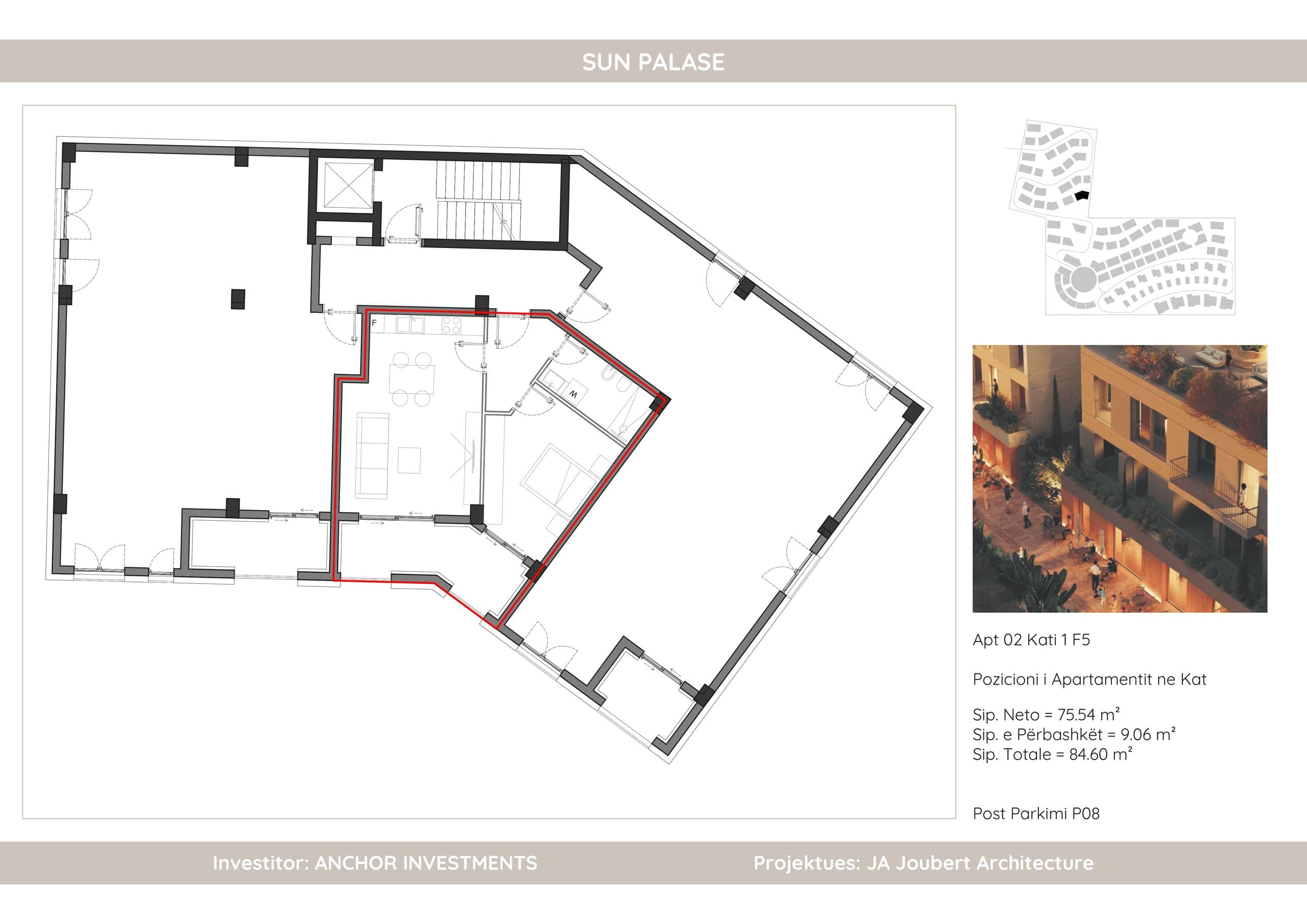 APARTAMENT 1+1 | SUN PALASË, KU MESDHEU BËHET SHTËPI 3