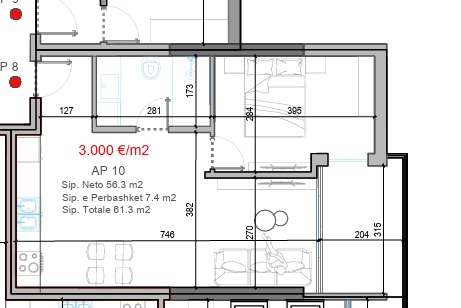 APARTAMENT 1+1 NË “TWIN RESORT”, RADHIMË 2