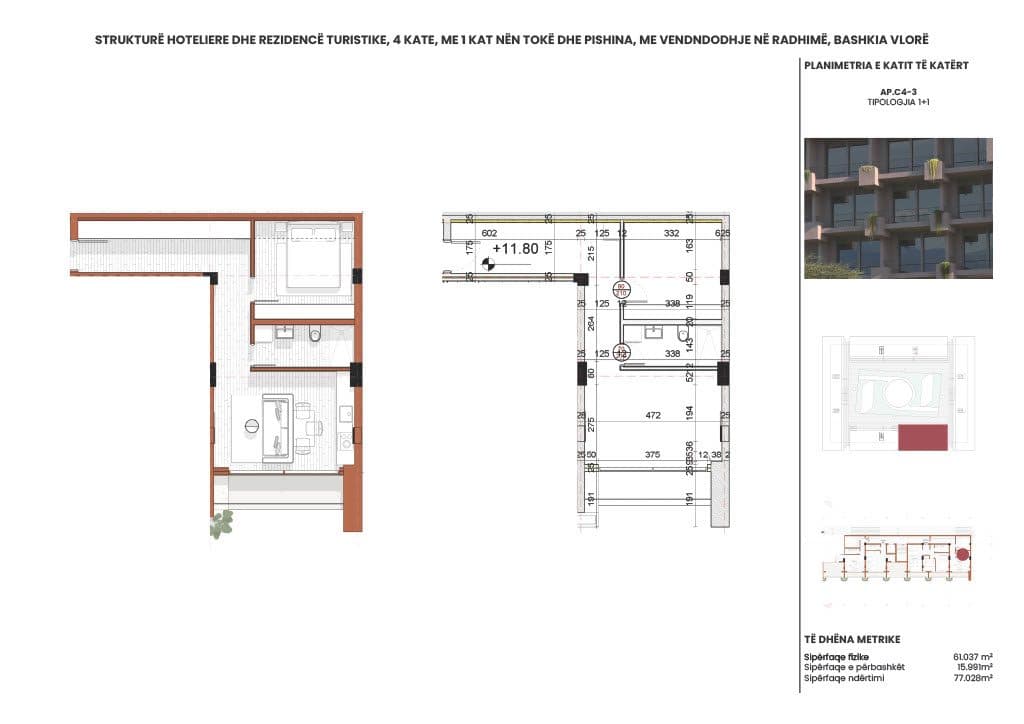 APARTAMENT 1+1 - RADHIMA RING RESIDENCE – KU JETA NGADALËSOHET DHE FILLON QETËSIA 2