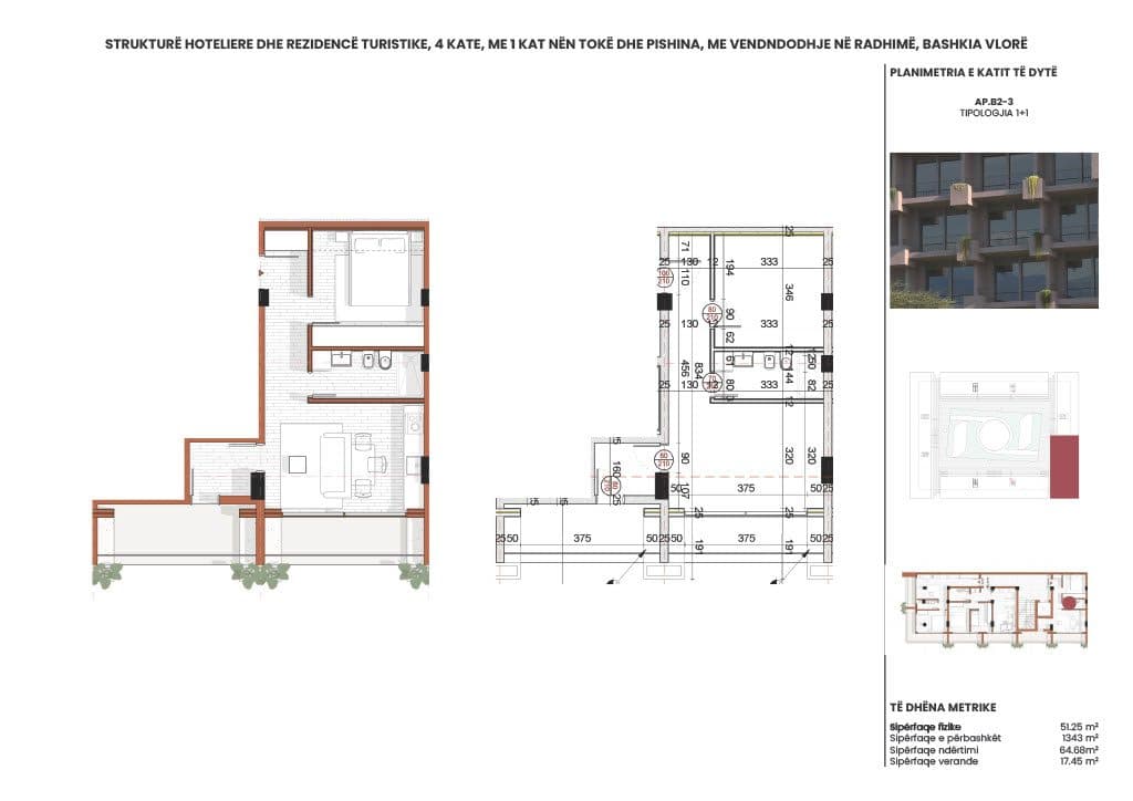 APARTAMENT 1+1 - RADHIMA RING RESIDENCE – KU JETA NGADALËSOHET DHE FILLON QETËSIA 2