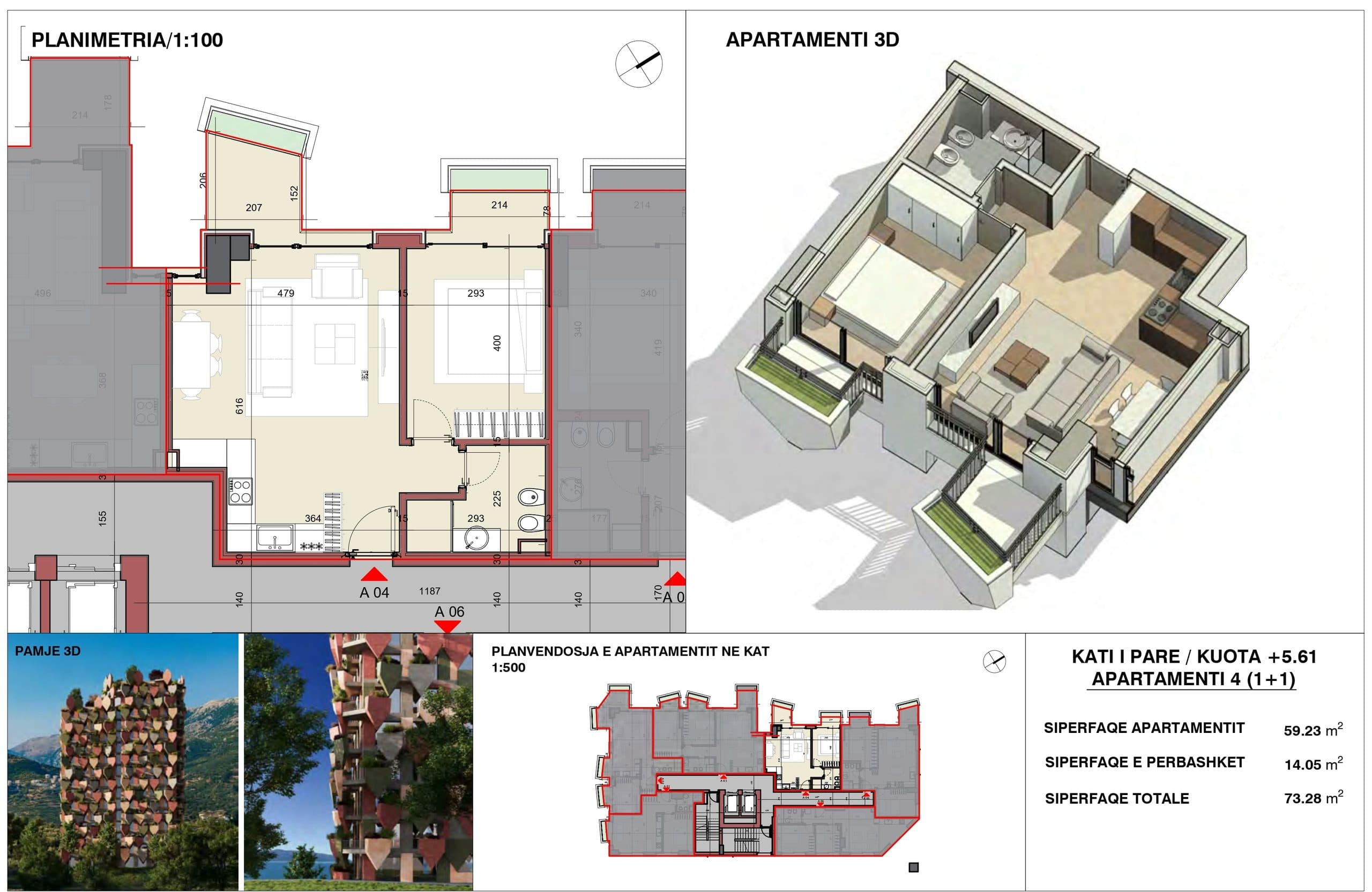 APARTAMENT 1+1 – PAMJE BALLORE DETI NE REZIDENCEN “THE LEAVES”, VLORE 2