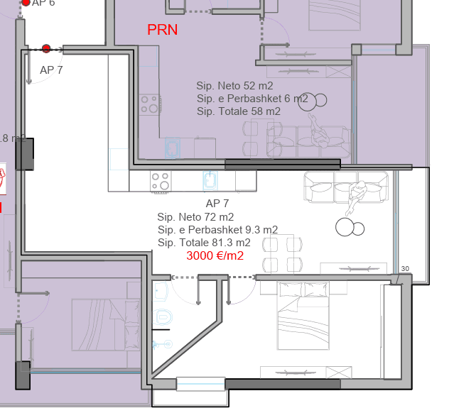 APARTAMENT 1+1 ME PAMJE ANËSORE DETI NË “TWIN RESORT”, RADHIMË 2