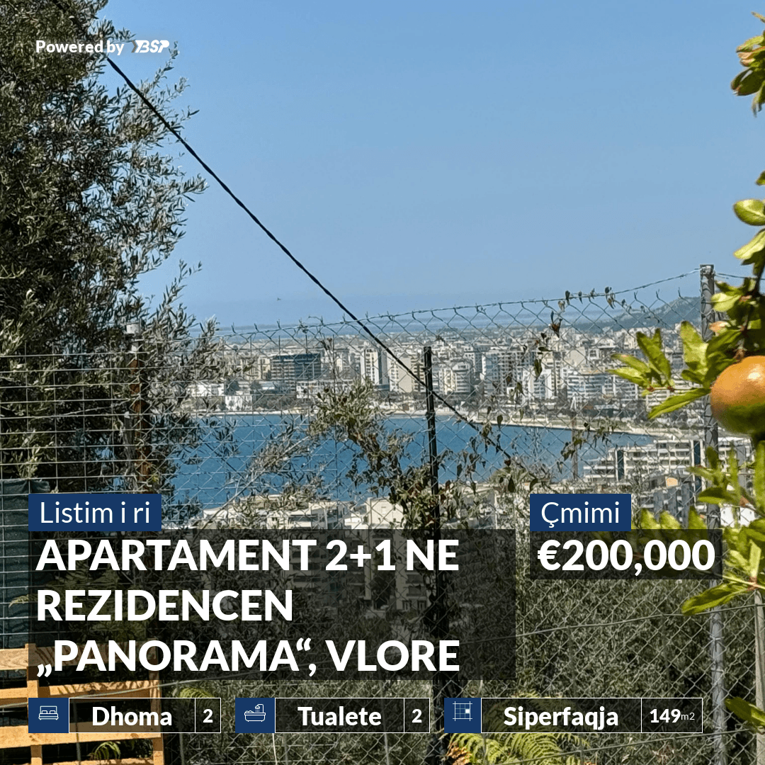 APARTAMENT 2+1 NE REZIDENCEN „PANORAMA“, VLORE