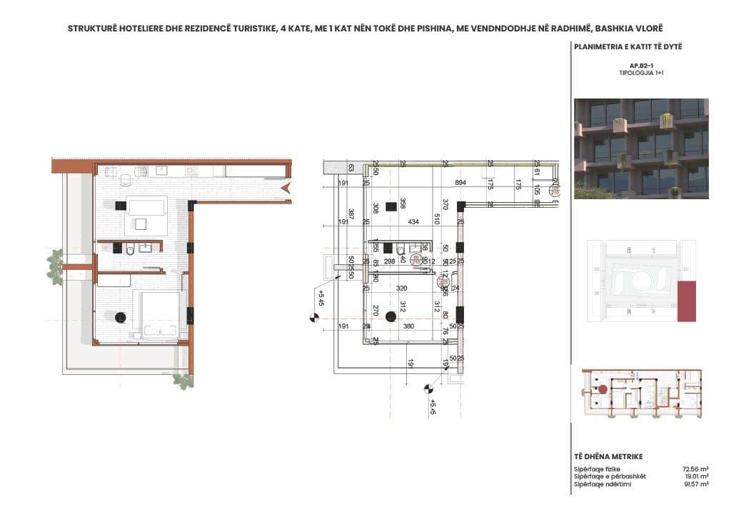 APARTAMENT 1+1 - RADHIMA RING RESIDENCE – KU JETA NGADALËSOHET DHE FILLON QETËSIA 2