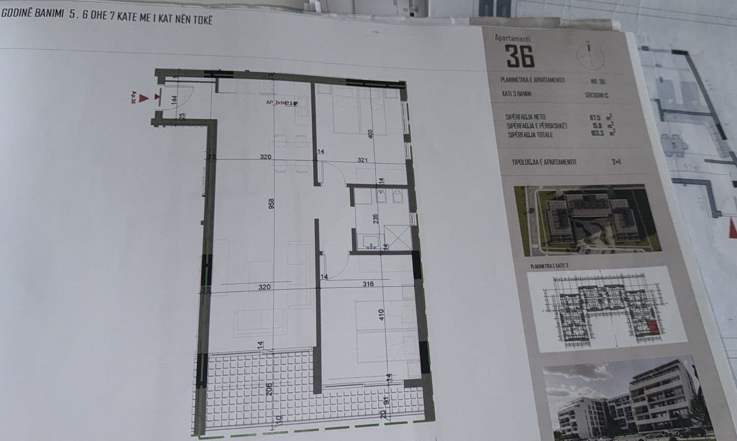 SHITET APARTAMENT 2+1 1300 EURO/M2 NE ORIKUM, VLORE 2