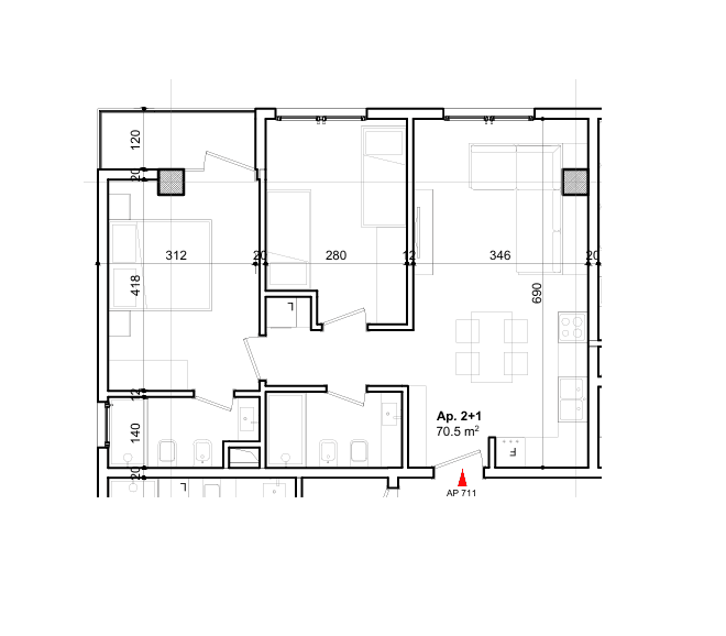 APARTAMENT 2+1+2 NE REZIDENCË TË RE PRANË KOPSHTIT ZOOLOGJIK – HARMONI MES GJELBËRIMIT DHE JETËS URBANE 2