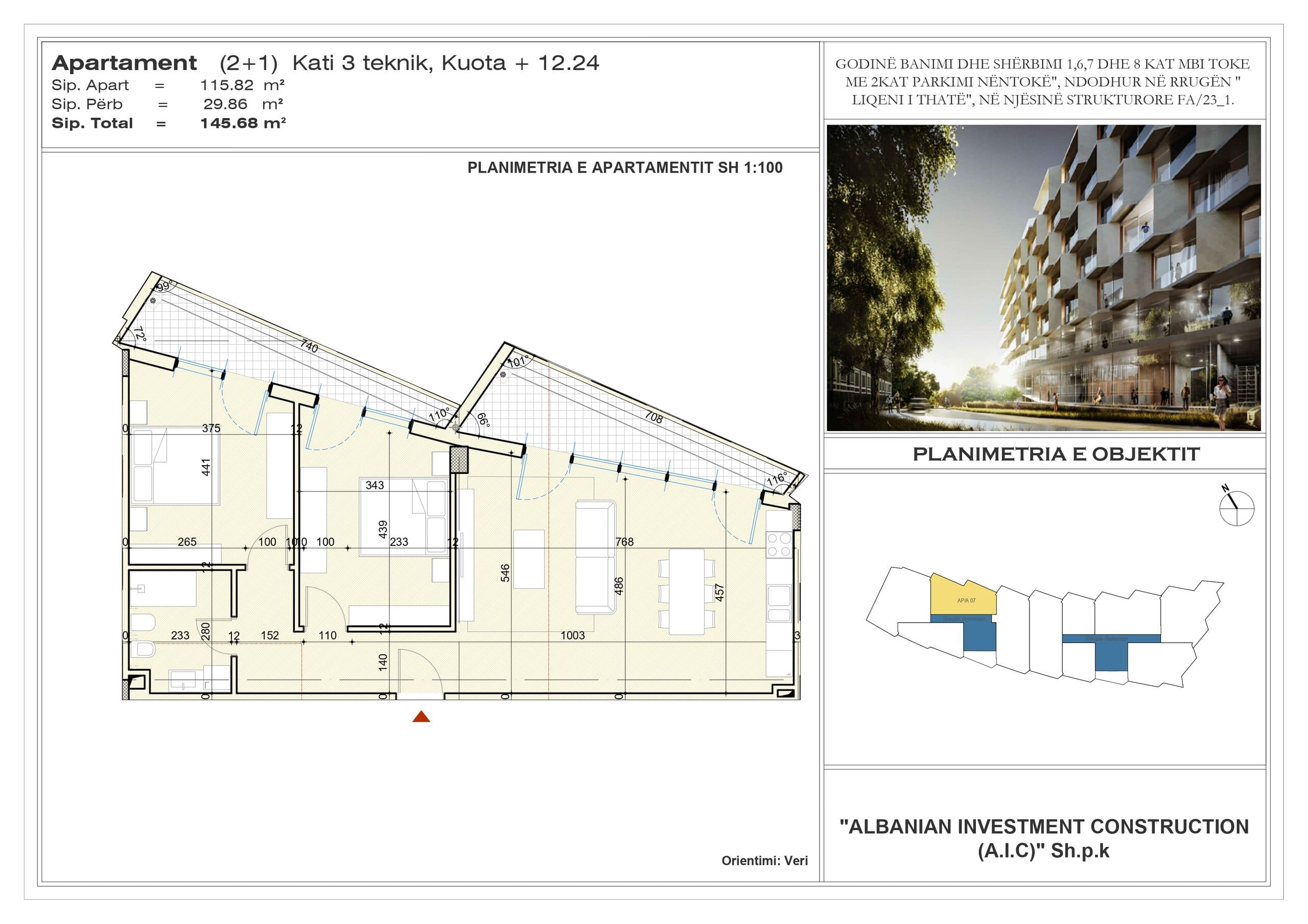SHITET APARTAMENT 2+1 NË “GRADIENT CENTER RESIDENCE” 2