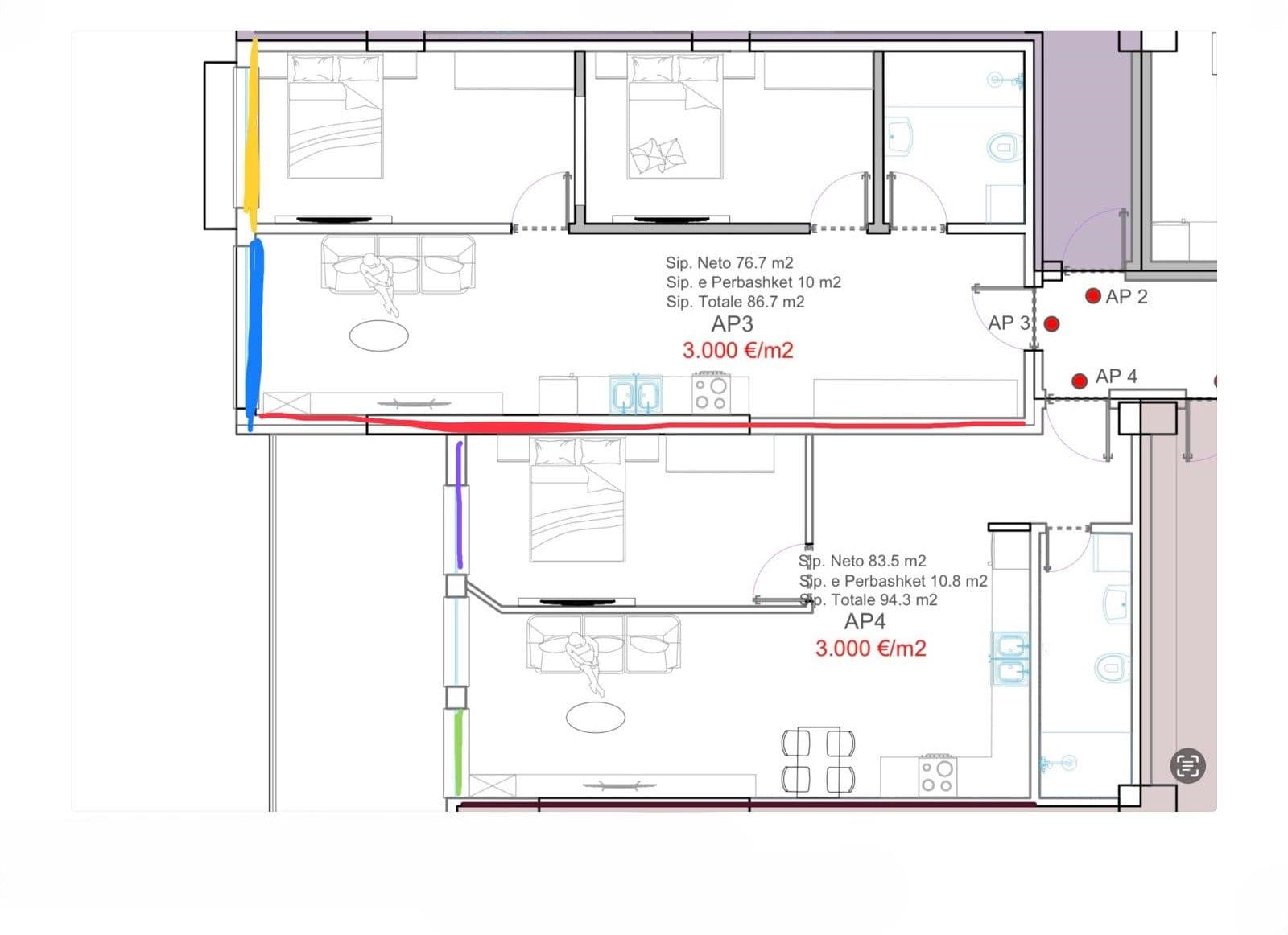 APARTAMENT 2+1 ME PAMJE DETI TE RESORTI “PALM”, RRADHIME 2