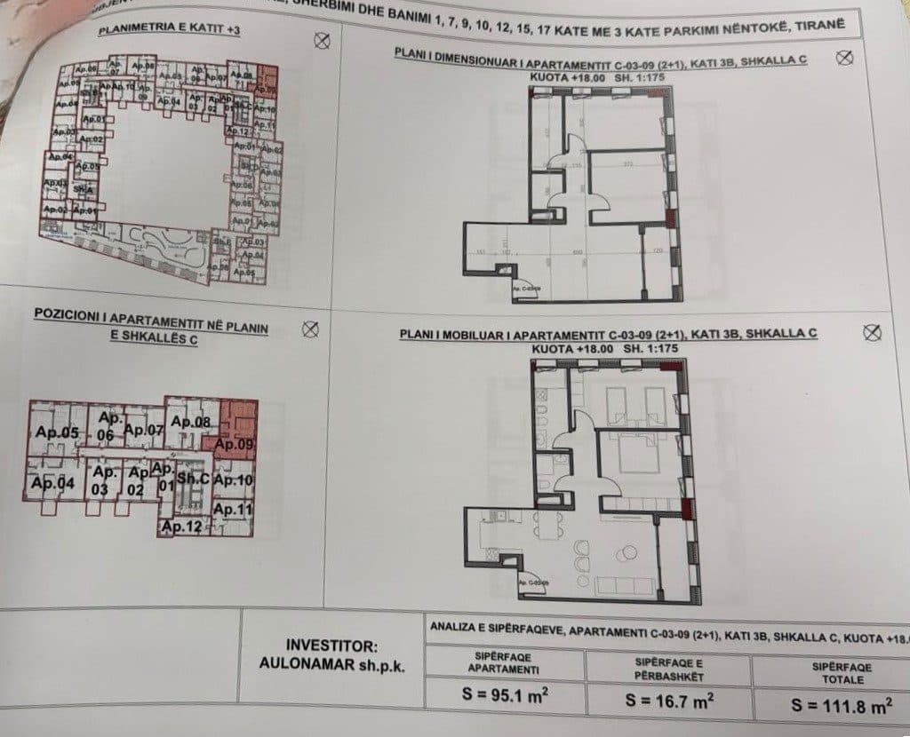 APARTAMENT 2+1+2 NË REZIDENCËN ART N'LAGJE, TIRANË 2