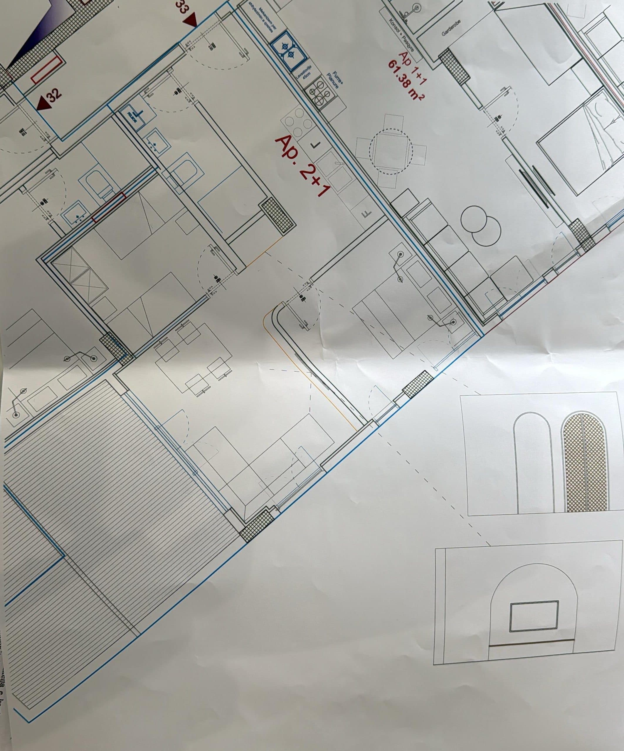SHITET APARTAMENT 2+1 VIJE E PARE NGA DETI NE REZIDENCEN "VILLAGE SQUARE", DHERMI 3