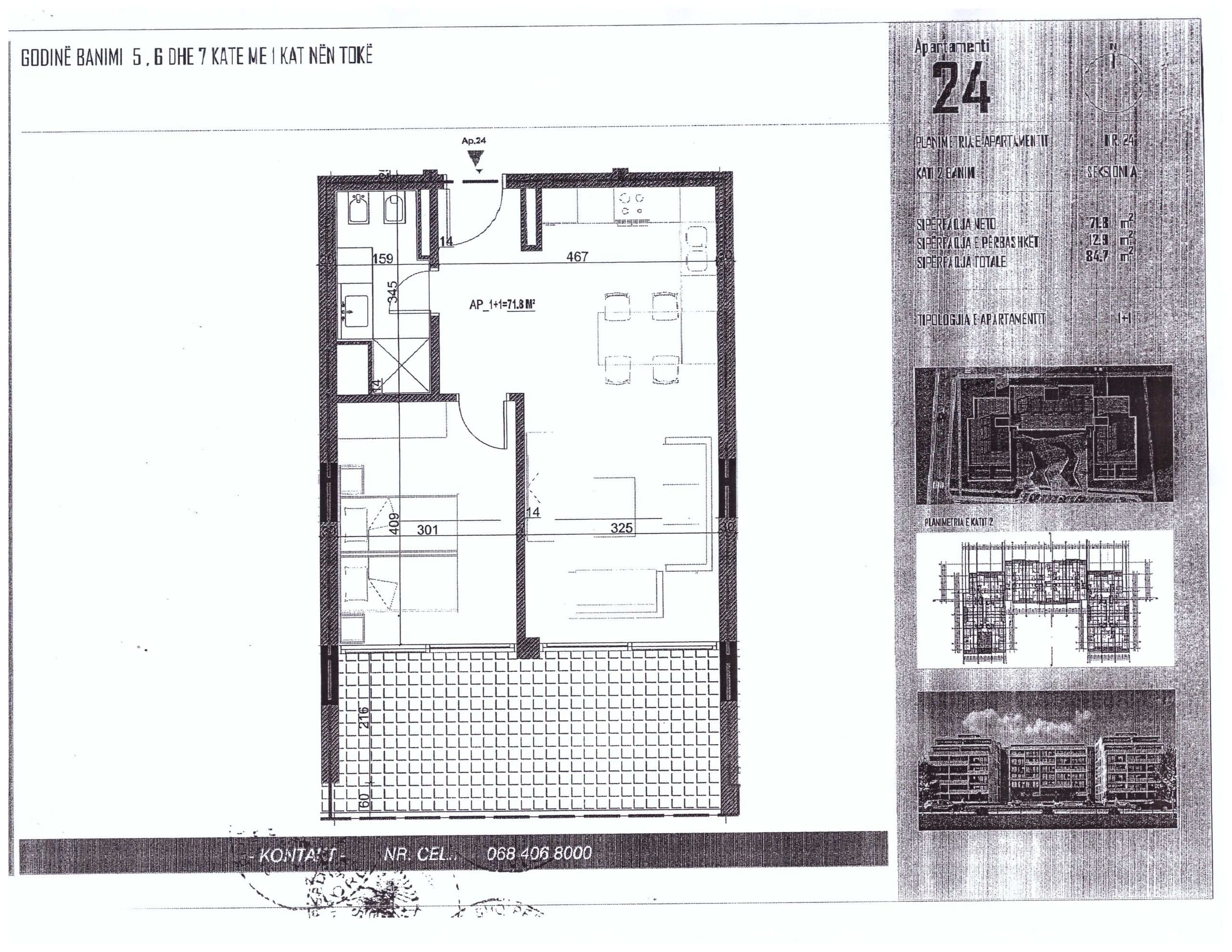 SHITET APARTAMENT 1+1 1350 EURO/M2 NE ORIKUM, VLORE 2
