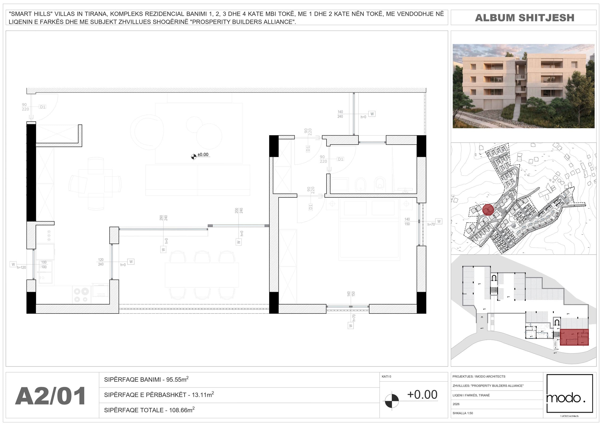 APARTAMENT 1+1 NE SMART HILLS, LIQENI I FARKES 2